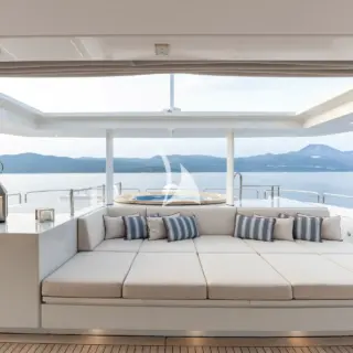 Sun deck sun pads and jacuzzi
