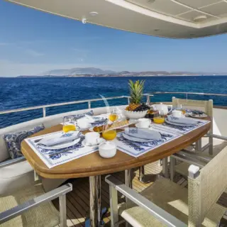 Aft deck morning view