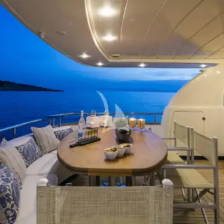 Aft deck night view