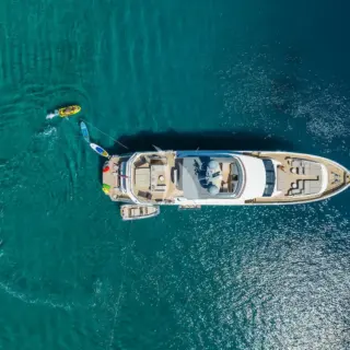 At anchor from above