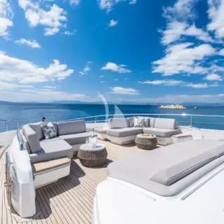 View from foredeck seating