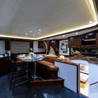 Stairs to VIP Queen cabin below forward