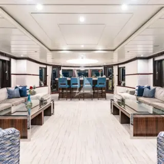 Skylounge with bar and 86" Smart TV