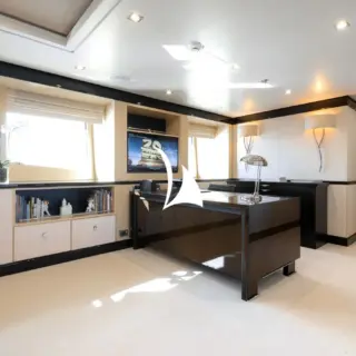 Main deck master suite with office