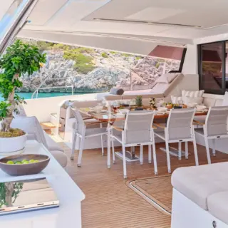 Aft dining area