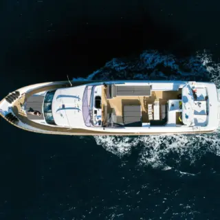 Flybridge from above whilst cruising