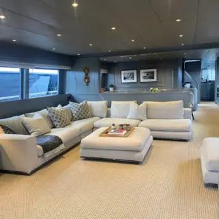 Main saloon seating and entertainment area