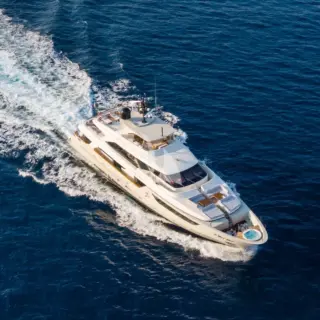 View from above underway