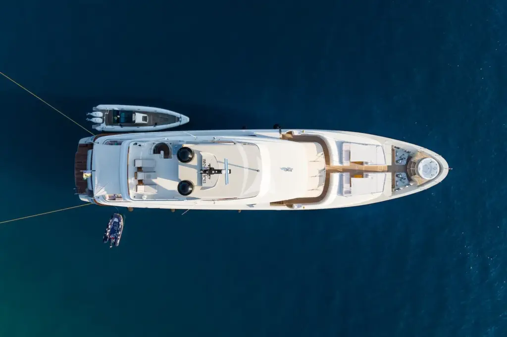 TAKARA ONE - Ariel view at anchor