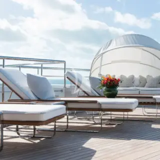 Sun deck sunloungers