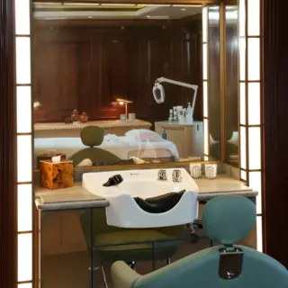 Beautician area in massage room