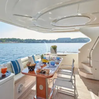 Aft deck morning view