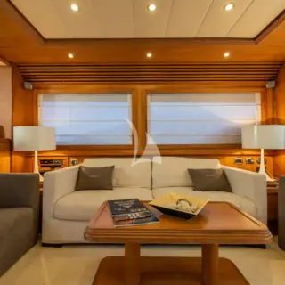 Main saloon's sofas