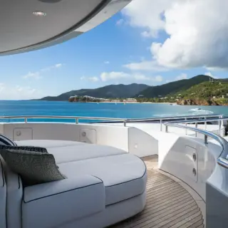 Owner's private lounge area on deck