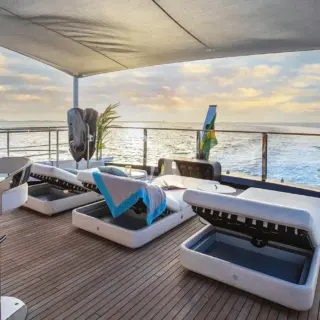 Sun deck lounging