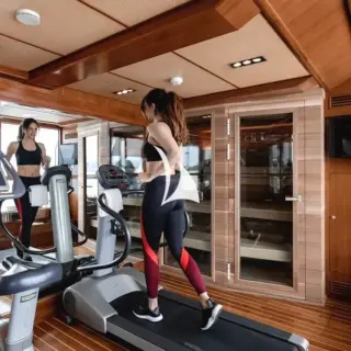 Gym with sauna