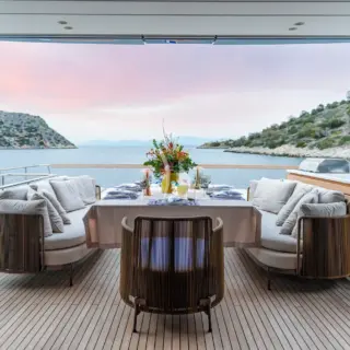 Upper deck dining table II