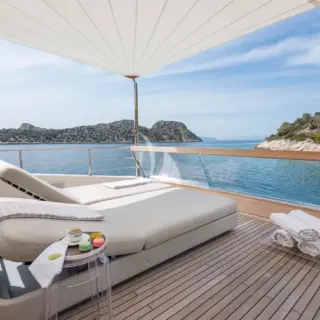 Upper deck sunbeds & shade II