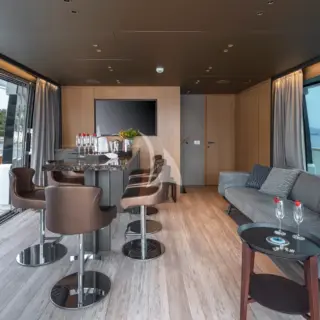 Upper deck salon & bar