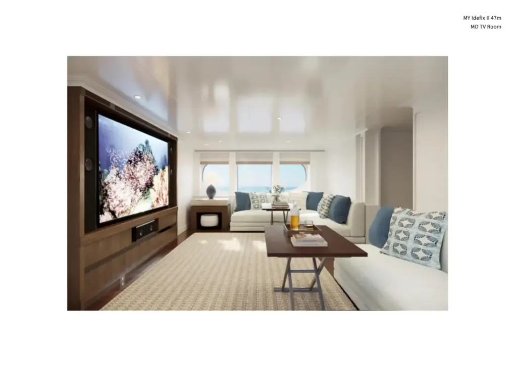 IDEFIX II - Refitted media room 2024 (forward main deck)