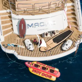 Watertoys on aft platform