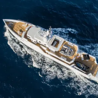 View from above underway