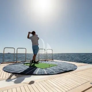 Playing Golf from the Swimming Platform