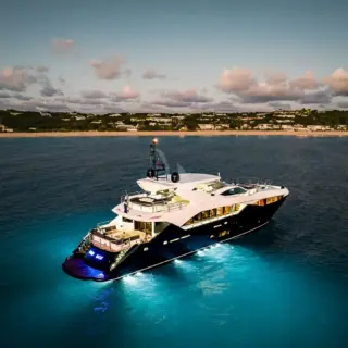 At anchor with light