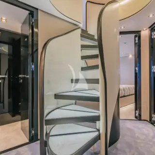 Stairs to lower deck