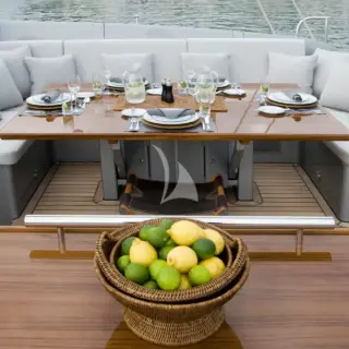 Aft deck table