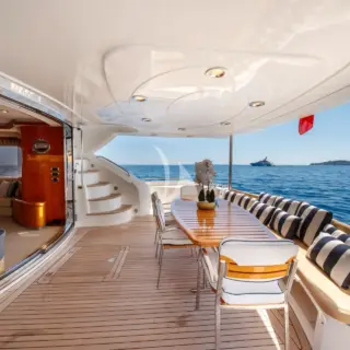 M/Y LADY YOUSRA Aft deck area