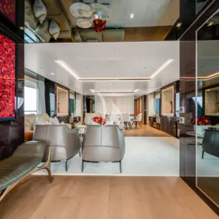 Main salon corridor + artwork