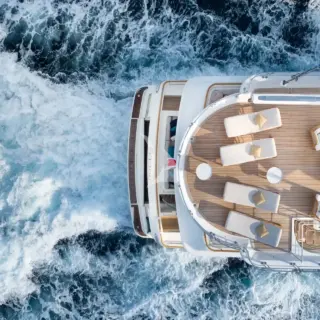 Aerian view of aft sundeck