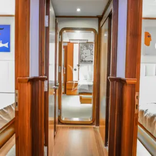 Corridor to cabins