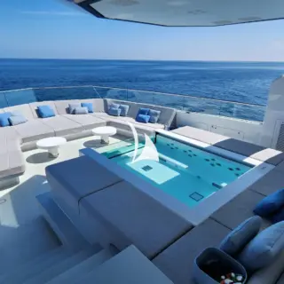 Sun deck jacuzzi