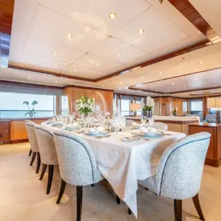 Main deck dining table