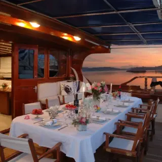 Aft Deck Dining Area