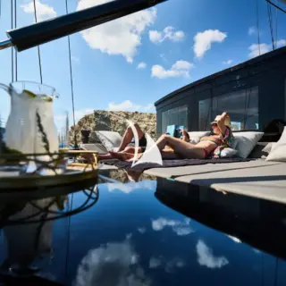 Foredeck lounging area