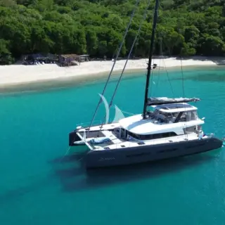 KAJIKIA at anchor in the Grenadines