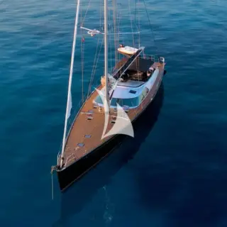 FREE AT LAST at anchor