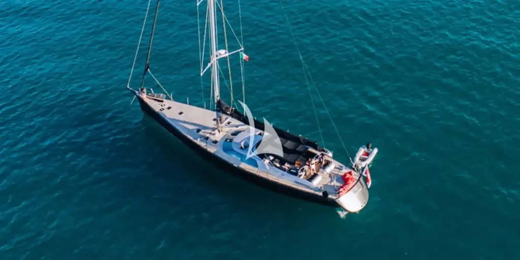 FREE AT LAST at anchor