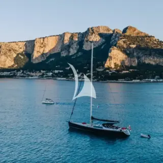FREE AT LAST at anchor