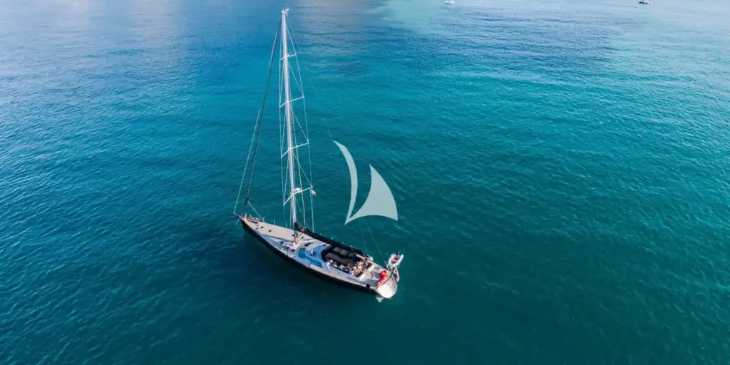 FREE AT LAST at anchor