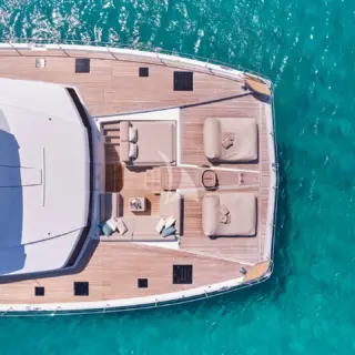 Arial view of fore deck