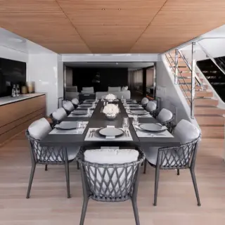Dining table - upper deck