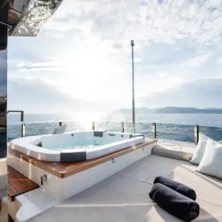Sun deck jacuzzi