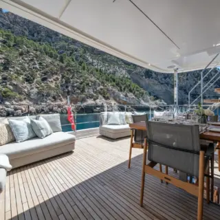 Upper deck dining table