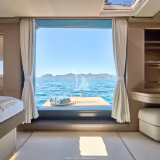 Master Cabin with an ocean view