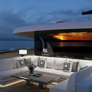 sundeck bow lounge area