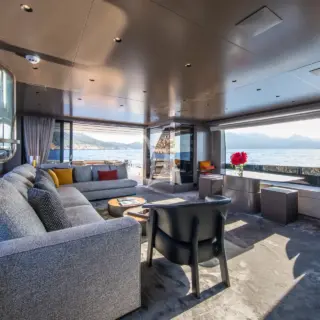 Main Salon  Aft View Towards Port Quarter